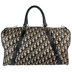 Dior Trotter Boston Bag Canvas Leather Beige