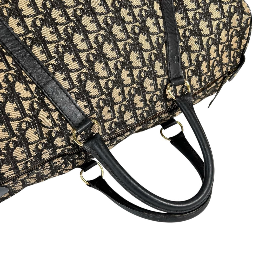 Dior Trotter Boston Bag Canvas Leather Beige — view 5