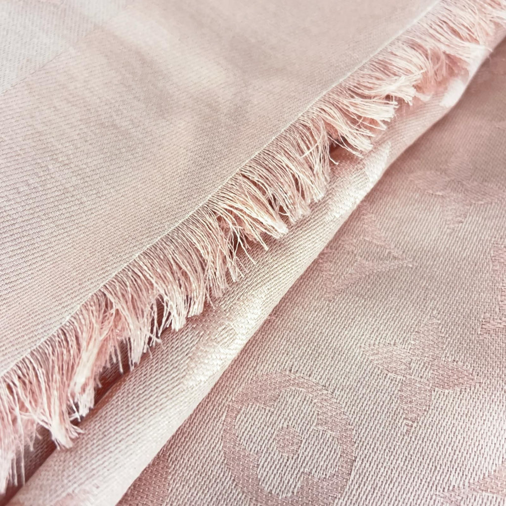 Louis Vuitton Monogram Shine Shawl Silk Wool Pink Scarf — view 3