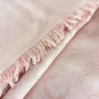 Louis Vuitton Monogram Shine Shawl Silk Wool Pink Scarf — view 3