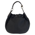 Gucci Black Nylon Leather Hobo Shoulder Bag — view 2