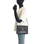 Dior Vintage Black Leather Shoulder Bag Pochette — view 6