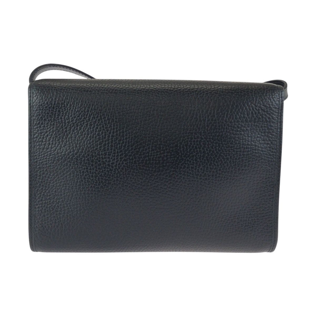 Dior Vintage Black Leather Shoulder Bag Pochette — view 2