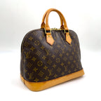 Louis Vuitton Alma PM Monogram Leather Brown Light Handbag Gold — view 2