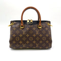 Louis Vuitton Pallas BB Noir Monogram Leather Brown Black Handbag