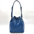 Louis Vuitton Petit Noe Epi Toledo Blue Leather Shoulder Bag Gold