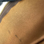 Louis Vuitton Pochette Monogram Leather Brown Handbag Gold — view 5