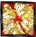 Hermes Soleil de Soie Carre 90 Silk Gold Multicolor Scarf