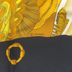 Hermes Soleil de Soie Carre 90 Silk Gold Multicolor Scarf — view 2