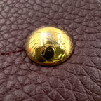 Louis Vuitton Hyde Park Damier Ebene Fuchsia Leather Purple Brown Handbag — view 7