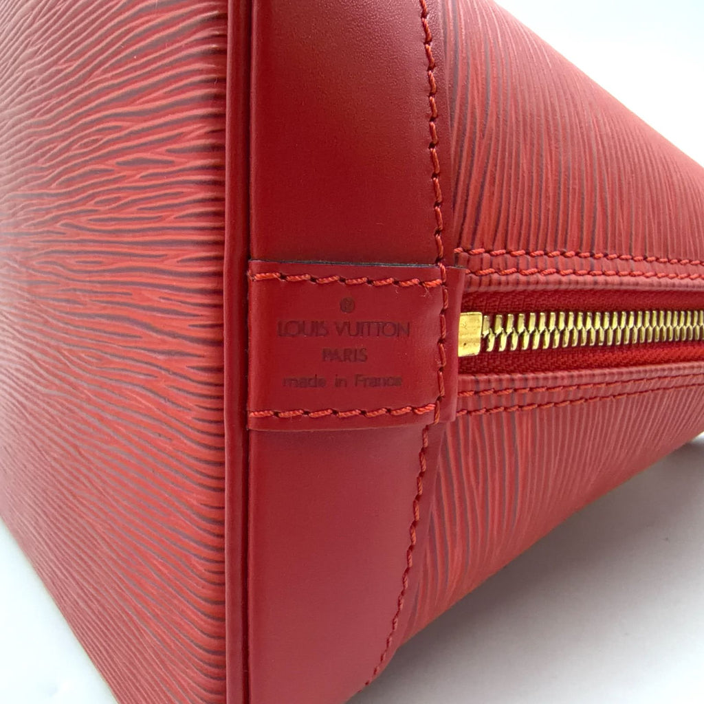 Louis Vuitton Alma Epi Castilian Red Leather Handbag Gold — view 4
