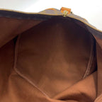 Louis Vuitton Keepall 60 Monogram Leather Brown Boston Bag Gold — view 7