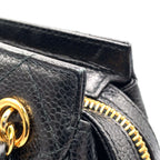 Chanel Caviar Leather Quilted Black Chain Shoulder Bag Gold — view 8