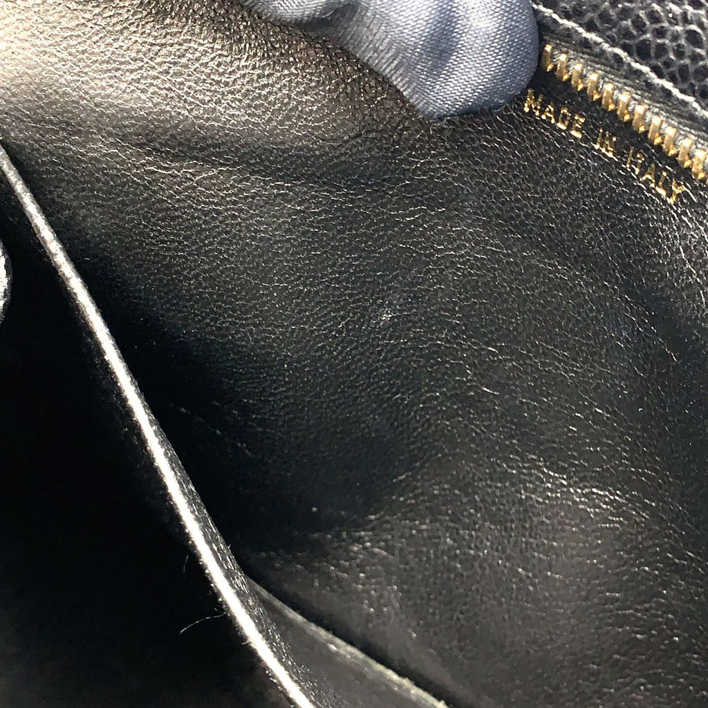 Chanel Caviar Leather Quilted Black Chain Shoulder Bag Gold — view 7