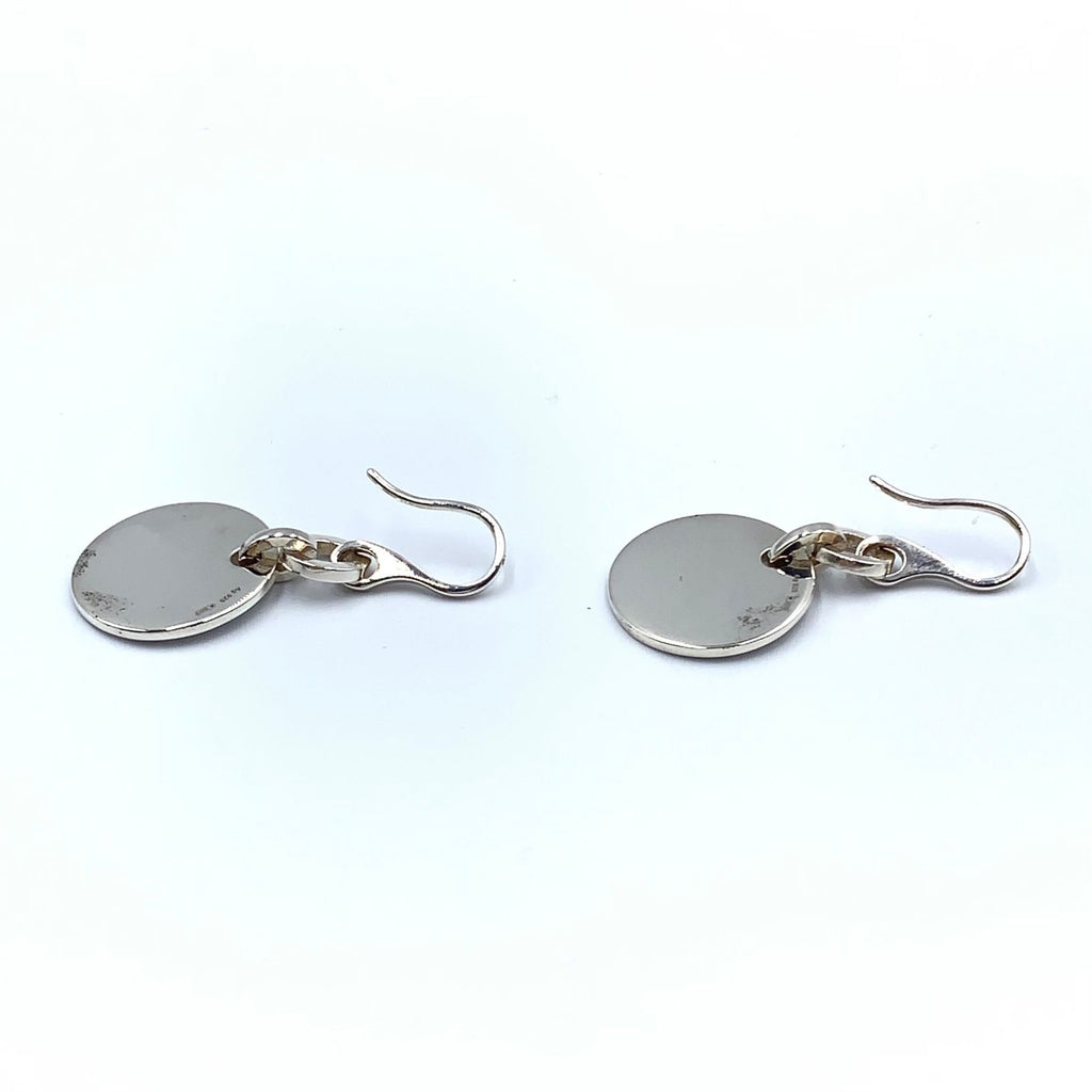 Gucci Circle Plate Drop Type Silver Earrings — view 6