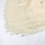 Louis Vuitton Echarpe Logo Mania Monogram Blanc Silk Wool Beige Shawl Scarf — view 3