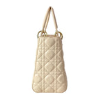 Dior Handbag Lady Midi Light Pink Gold Lambskin — view 2