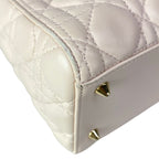 Dior Handbag Lady Midi Light Pink Gold Lambskin — view 6