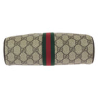 Gucci Vintage Sherry Line Beige Gold GG Supreme Canvas Clutch — view 9