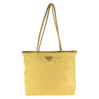 Prada Tessuto Yellow Silver Nylon Shoulder Bag