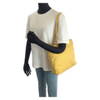 Prada Tessuto Yellow Silver Nylon Shoulder Bag — view 7