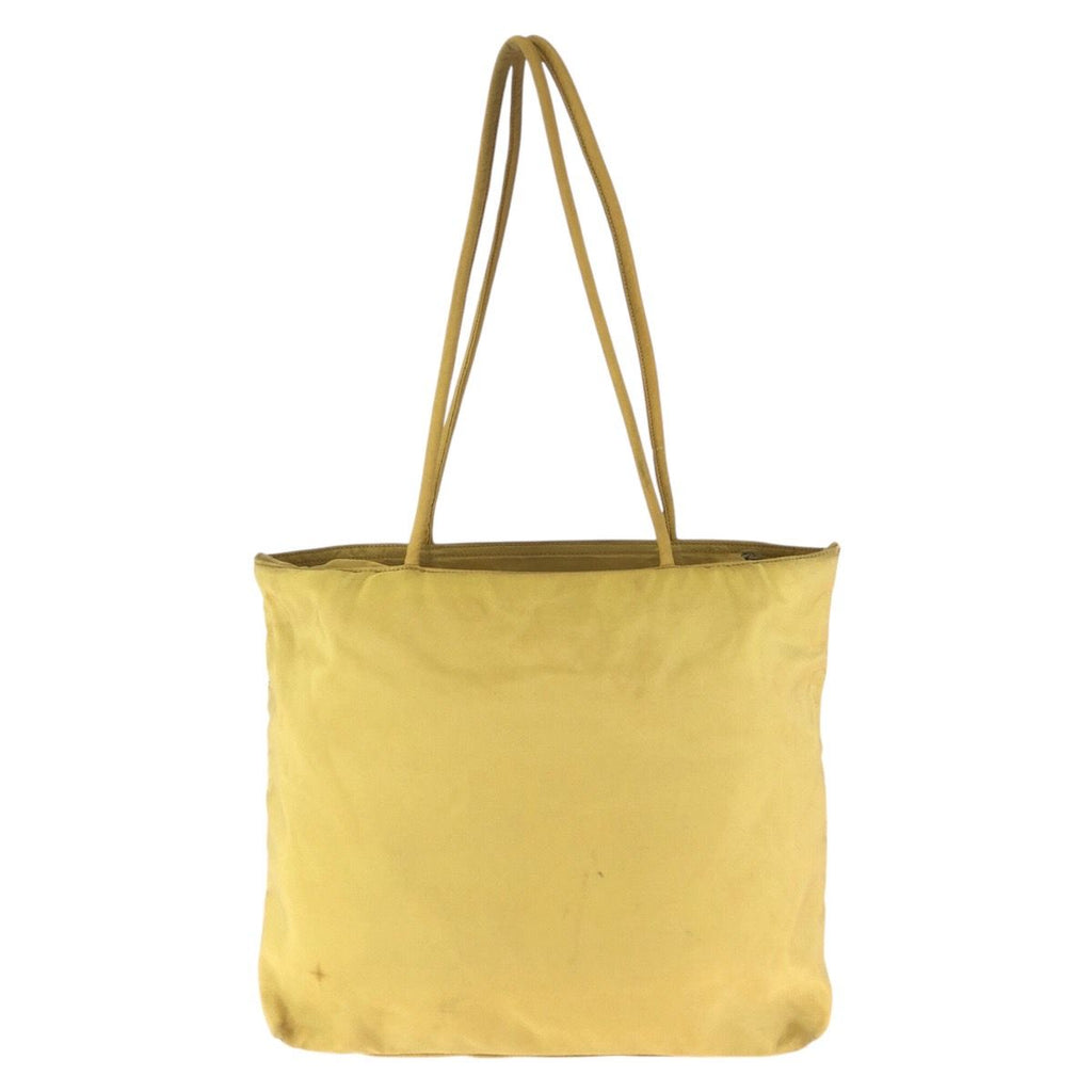 Prada Tessuto Yellow Silver Nylon Shoulder Bag — view 2