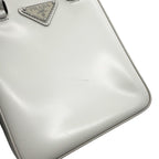 Prada Handbag Spazzolato Small Triangle Logo Leather 2-Way Shoulder White — view 7