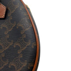 Celine Triomphe Heart Leather 2-Way Shoulder Bag Brown — view 7