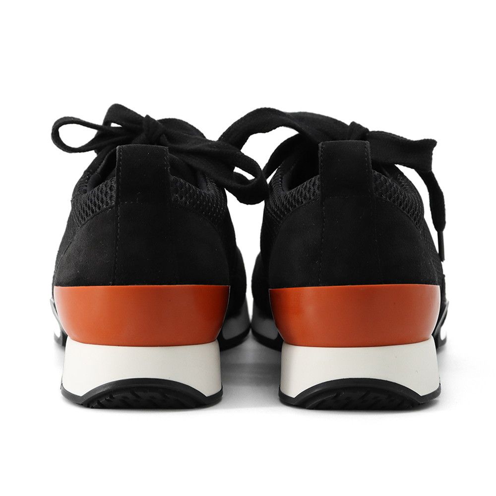 Hermes Sneakers Star Logo Fabric Velour 37.5 Shoes Black — view 3
