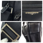 Prada Tessuto Black Silver Nylon Shoulder Bag Pochette — view 5