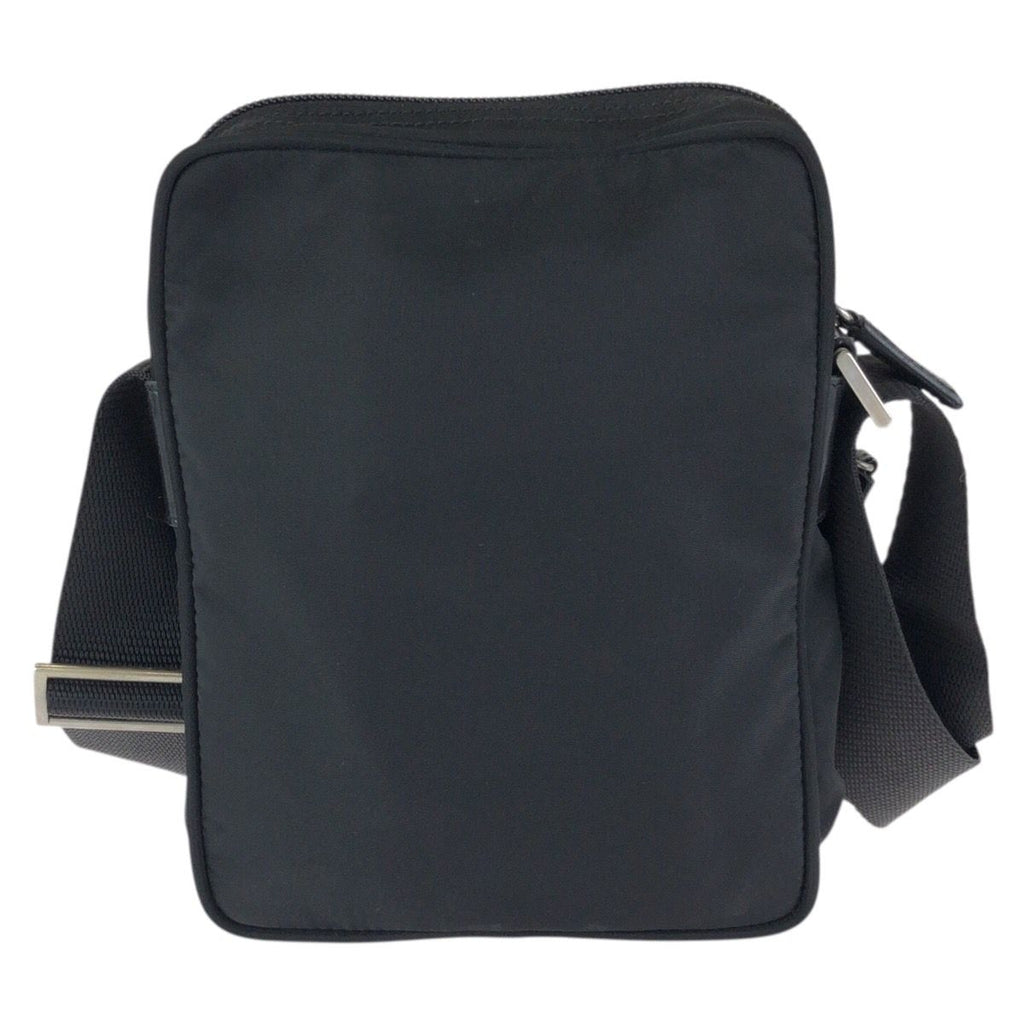 Prada Tessuto Black Silver Nylon Shoulder Bag Pochette — view 2