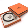 Hermes Bracelet Etrier Black Silver