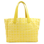 Chanel New Travel Line MM Silver Tote Nylon