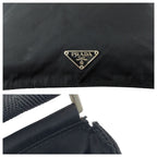 Prada Tessuto Black Silver Nylon Shoulder Bag — view 5