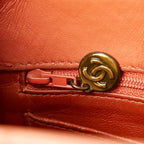 Chanel Quilted CC Logo Platinum Shoulder Bag Orange Brown Lambskin — view 7