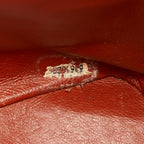 Chanel Quilted CC Logo Platinum Shoulder Bag Orange Brown Lambskin — view 9