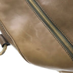 Celine Boogie Boston Bag Beige Brown Leather Gold — view 7