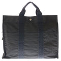 Hermes Her Line MM Tote Canvas Gray Silver
