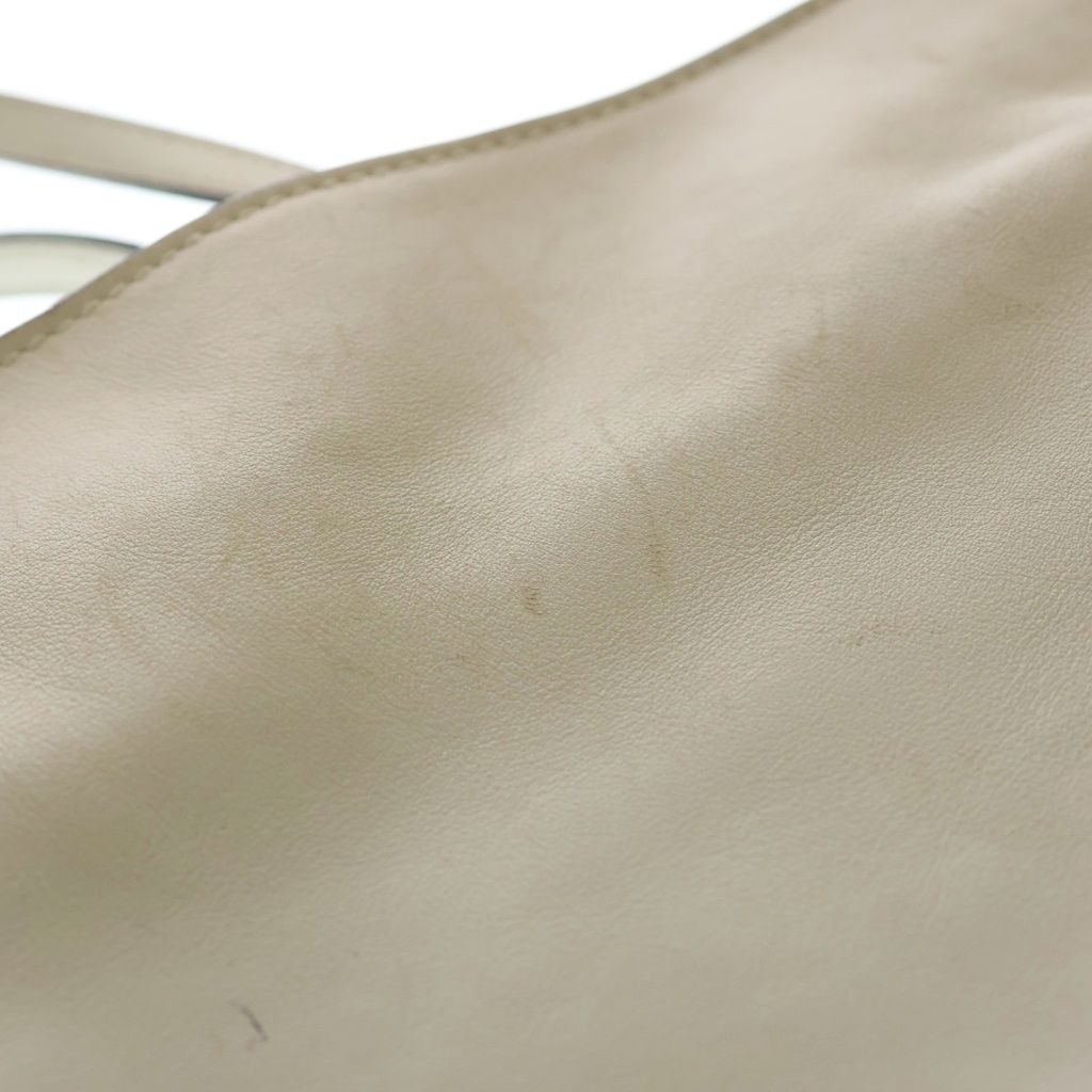 Loewe Anagram Flamenco Clutch Shoulder Bag Drawstring White Nappa Leather — view 6