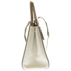 Prada Galleria 2-Way Shoulder Bag Beige Ivory Leather Gold — view 3