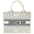 Dior Am le Book Tote White Red Canvas