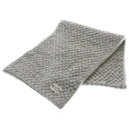 Chanel CC Logo Shawl Gray Cashmere Silk Scarf
