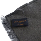 Louis Vuitton Echarpe Monogram Vivienne Wool Scarf Black — view 4