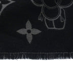 Louis Vuitton Echarpe Monogram Vivienne Wool Scarf Black — view 3