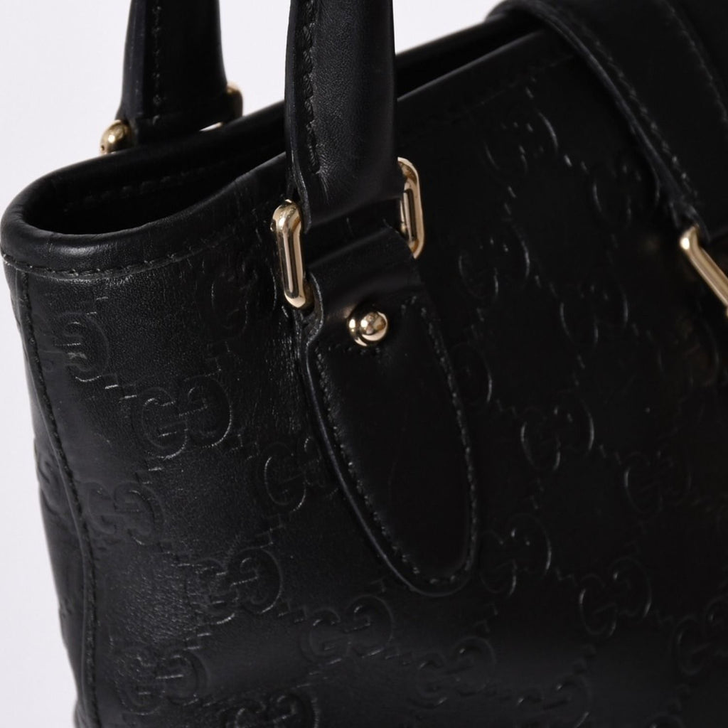 Gucci Guccissima Handbag New Jackie Leather Black Gold — view 4