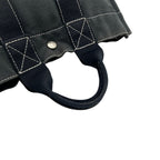 Hermes Tote Fourre Tout PM Canvas Navy Black Silver Mini Bag Vintage Classic — view 5
