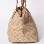 Gucci Tote Bag GG Canvas Beige Gold Blanc — view 3