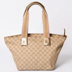 Gucci Tote Bag GG Canvas Beige Gold Blanc — view 2