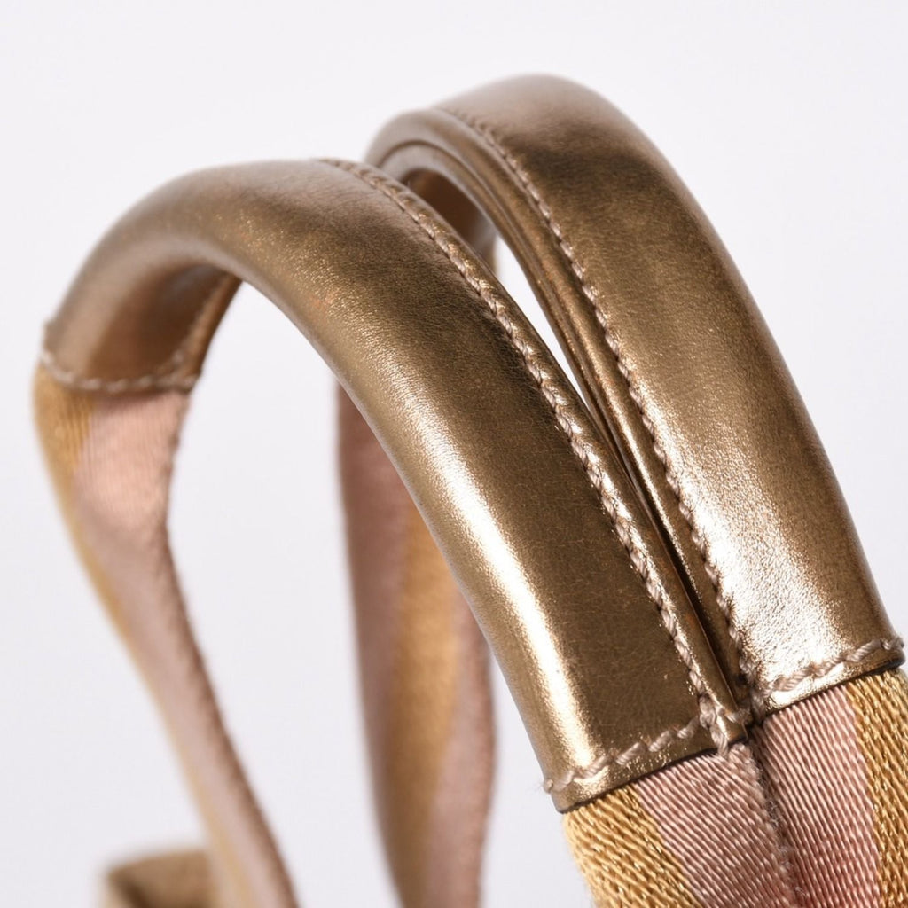 Gucci Tote Bag GG Canvas Beige Gold Blanc — view 5