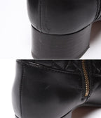 Chanel Short Boots Side Zipper Pearl Quilted Gold — view 8